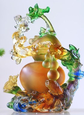 琉璃葫芦福运到吉祥摆件居家客厅玄关装饰摆放婚庆乔迁高档礼品