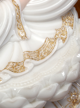 汉白玉释迦牟尼佛像摆件石雕三宝佛如来佛像阿弥陀佛像药师佛坐像