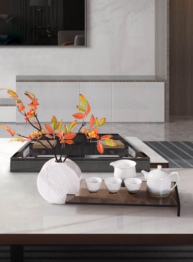 现代书架软装家居饰品售楼部样板间门店书房装饰品