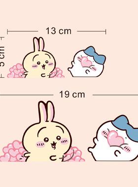 吉伊卡哇chiikawa浴室镜子贴纸自粘卫生间装饰小图案小八乌萨奇