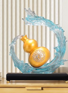 新中式葫芦摆件入门玄关客厅酒柜办公室高级感装饰品乔迁新居礼品