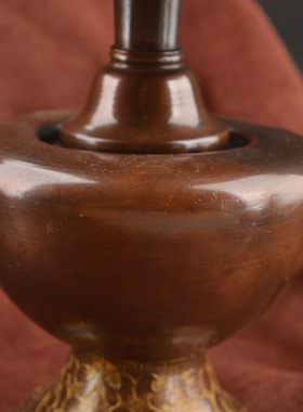 密宗供品贲巴壶尼泊尔手工纯铜雕花净水瓶西藏文巴瓶宝瓶