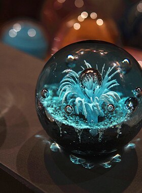 玻璃球手工艺术品创意生日礼物家居装饰品摆设摆件鱼缸夜光镇纸