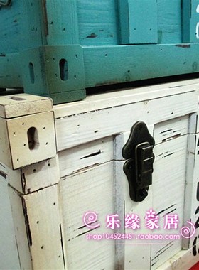 集装箱木箱 复古箱子 收纳箱 酒吧服装店橱窗陈列道具 室内装饰品