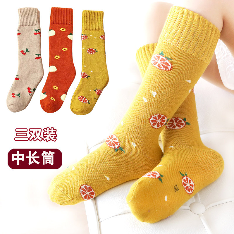 女童袜子高筒春秋款儿童长筒袜秋冬薄款纯棉宝宝可爱公主中筒长袜,淘宝优惠券,粉丝福利购,淘宝优惠卷