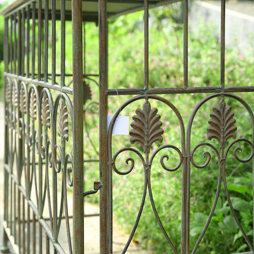 出品订单复古铁艺花园桌阳台庭院置物花架露台户外长条桌花盆架 - 图2