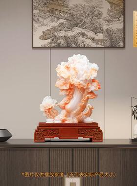 财大业大玉白菜摆件招财客厅玄关办公室酒柜高档装饰品开业礼物