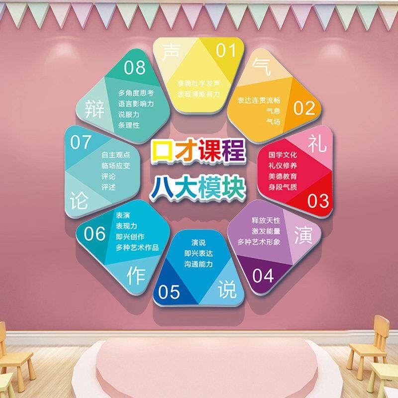 口才教室装饰幼儿童播音小主持人培训机构文化背景墙面布置墙贴画,淘宝优惠券,粉丝福利购,淘宝优惠卷