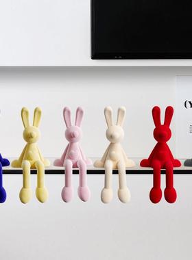 坐姿兔子摆件轻奢高档电视柜客厅家居软装饰品小众高级感治愈礼物