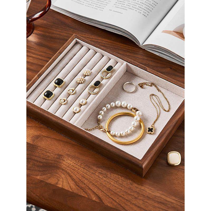 采购产品首饰盒，戒指盒，样品展示盒，项炼，耳环，木制珠宝托盘 - 图2