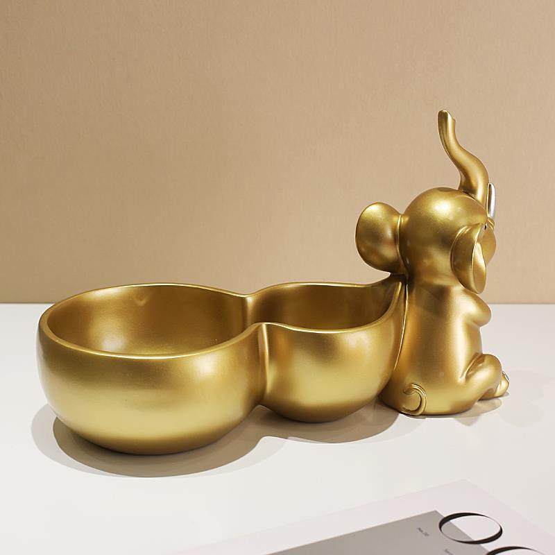 大象件钥匙收纳新摆中式CS-1020礼玄关客厅餐边柜装饰品乔葫芦红 - 图3