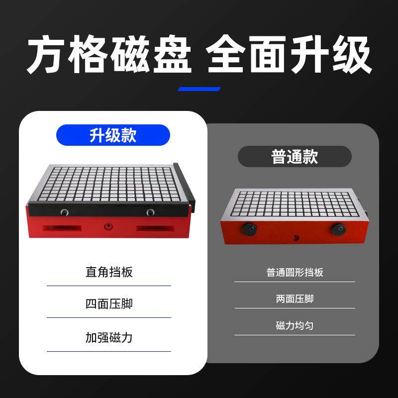 强力方格磁盘永磁吸盘XC91电脑锣CNC加工中心磁力吸盘手动磁台,淘宝优惠券,粉丝福利购,淘宝优惠卷