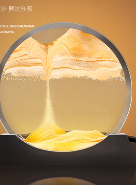 流沙画创意小夜灯客厅玄关装饰品乔迁新居酒柜送礼品