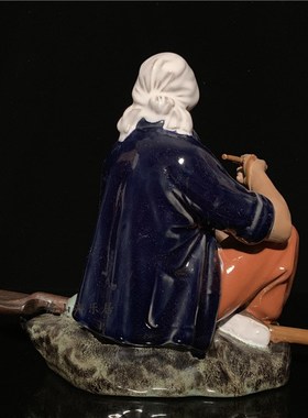 石湾公仔陶瓷丰收在望创意工艺品客厅精品人物田园送礼品