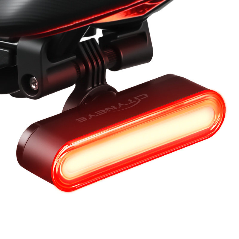 自行车尾灯后高亮智能刹车感应灯公路车夜骑灯警示灯骑行装备充电