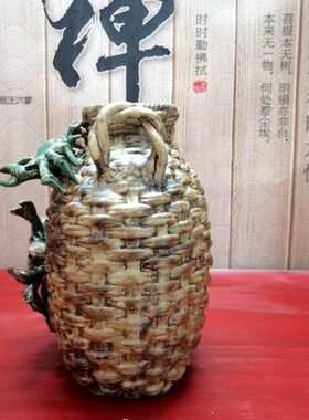 陶瓷招财螃蟹箩子四方来财摆件开业礼品公司店铺客厅玄关门厅摆设