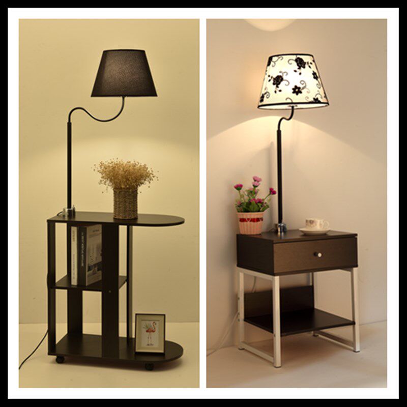 卧室床头c柜落地灯现代客厅沙发旁边几置物台灯茶几一体网红氛围,淘宝优惠券,粉丝福利购,淘宝优惠卷