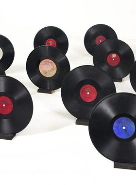 上海滩7080年代古董黑胶唱片胶木LP老唱片 咖啡厅墙装饰 装潢餐厅