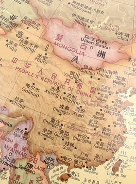 仿古地球仪学生用高清32cm大号复古装饰品20cm办公室客厅AR功能