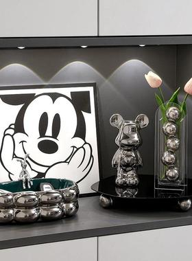 进门轻奢玄关装饰摆件组合高档客厅电视柜家居装饰品入户钥匙收纳