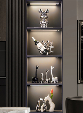 轻奢高档一家四口小鹿摆件高端大气客厅电视酒柜高级感家居装饰品