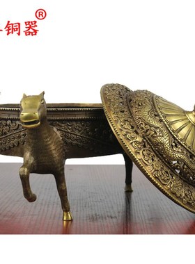 宇卓铜三纯铜香炉黄铜香C炉器马熏炉铜马熏炉工艺