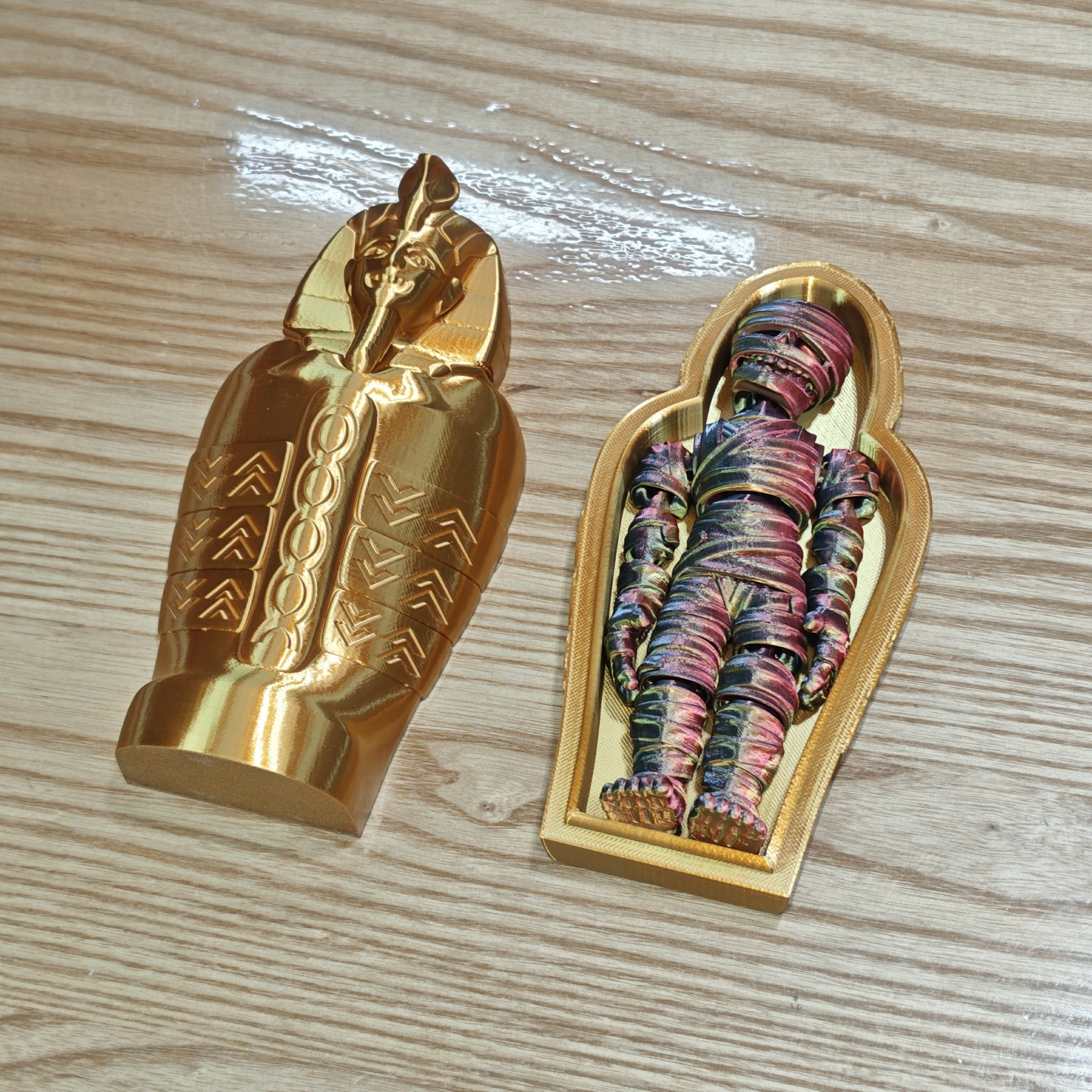 埃及法老金棺3d打印木乃伊儿童玩具摆件模型手办立体装饰异域风情,淘宝优惠券,粉丝福利购,淘宝优惠卷