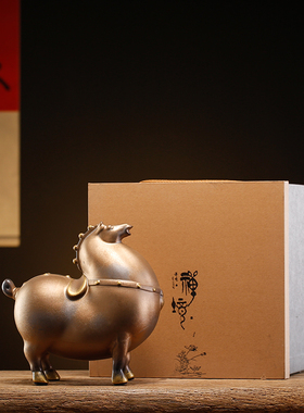 中式创意招财摆件唐马办公室客厅玄关书房桌面装饰品家居工艺礼品