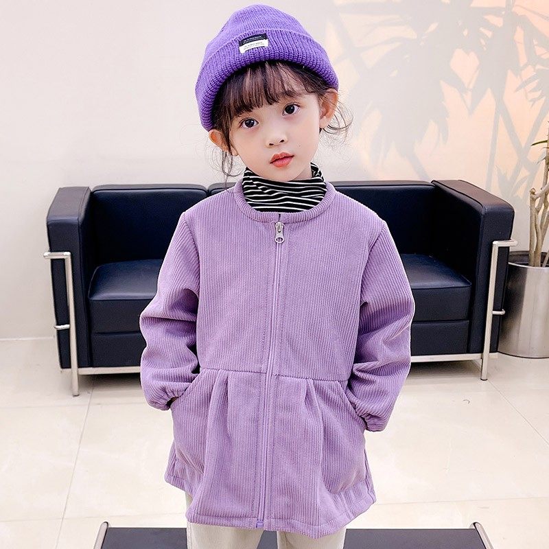 女童羽绒服灯芯绒罩衣小中大童长袖套棉服外套小孩加绒厚吃饭围裙,淘宝优惠券,粉丝福利购,淘宝优惠卷