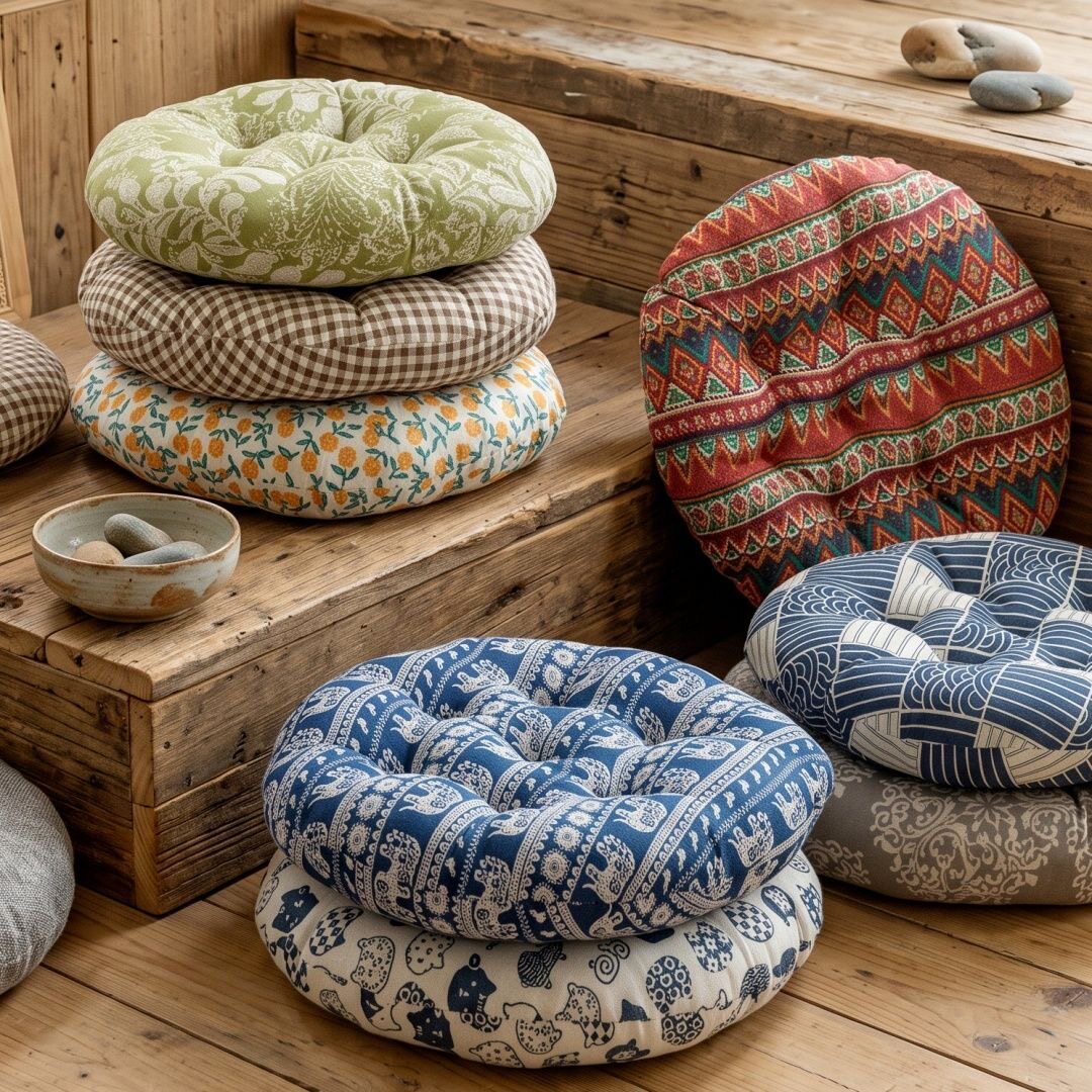 Thickened round futon cushion