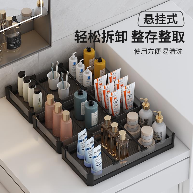 化妆室浴室柜半墙侧装拉篮抽屉式极窄柜洗手台边柜厨房整体橱柜置 - 图2