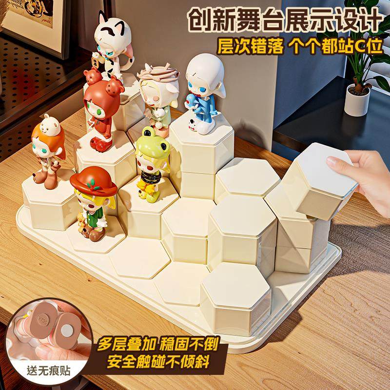 盲盒展示架收纳透明压克力防尘模型玩具积木展示柜公仔玩偶展示盒 - 图0