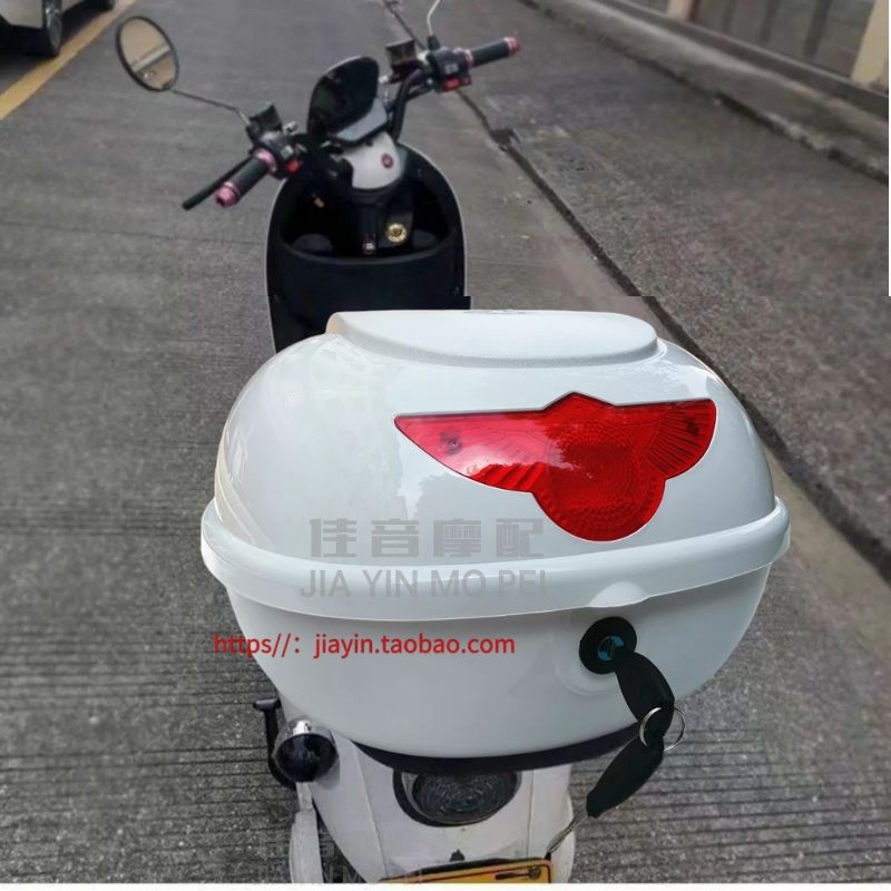 新款踏板电动瓶车摩托车后备尾箱大号小龟王通用防水加厚储物箱 - 图2