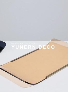 现代极简风装饰弧形亚克力托盘样板间客厅桌面摆设家居软装饰品