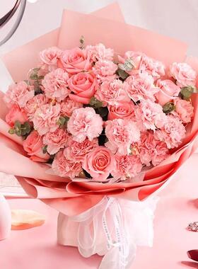 康乃馨百合花束玫瑰生日同城上海北京苏州杭州全国配送长辈父亲节
