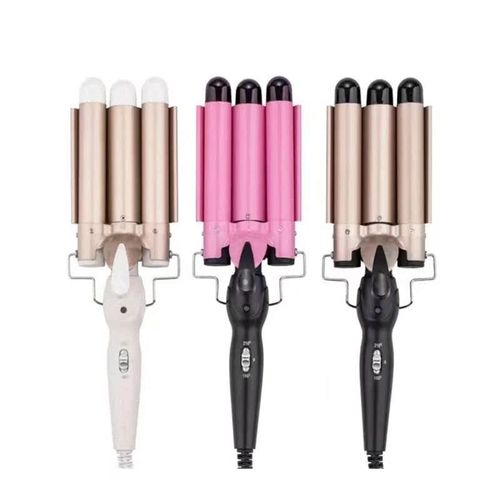 电卷棒蛋卷棒泡面头三管卷发器水波纹小卷发棒大卷烫发器夹板 - 图2