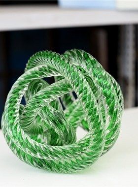 每周一三五10点上新/彩色玻璃麻团抽象艺术家居桌面装饰摆件B9-3