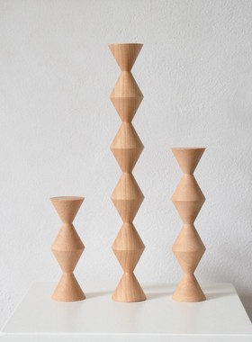 象有形/无尽之柱布朗库西抽象实木北欧风几何装饰艺术品桌面摆件