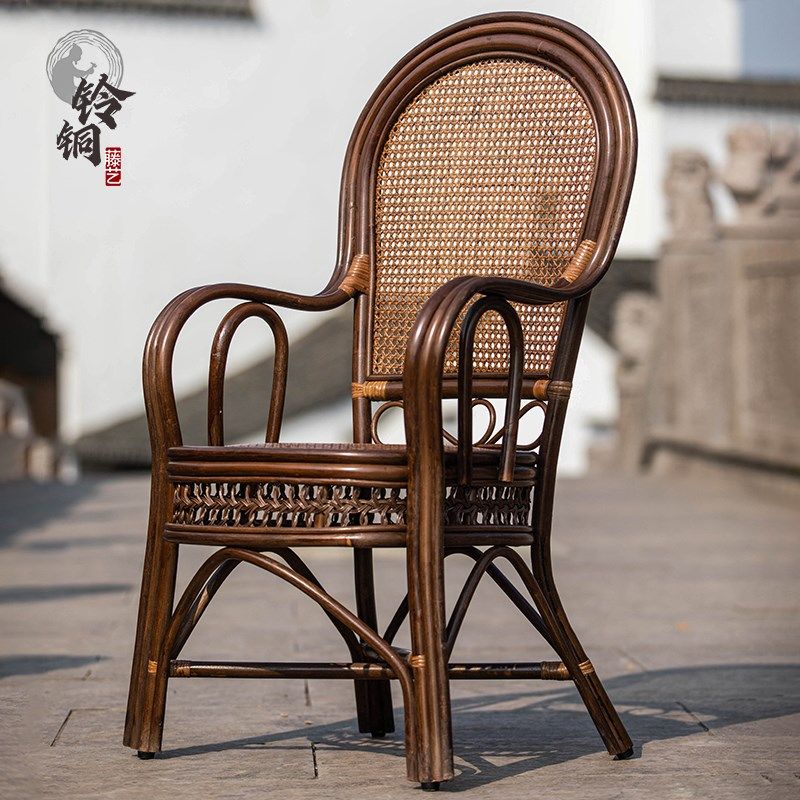 藤椅天然印尼真藤单人老人藤编靠背办公椅休闲腾椅家用阳台三件套,淘宝优惠券,粉丝福利购,淘宝优惠卷