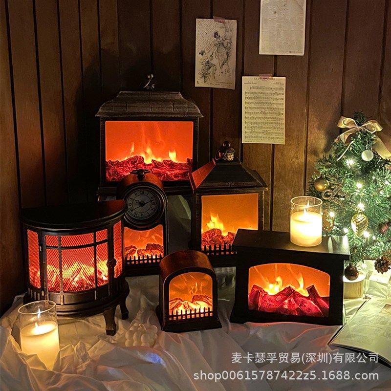 新款仿真火焰灯壁炉氛围灯小夜灯家用卧室台灯火炉桌面新年装饰灯,淘宝优惠券,粉丝福利购,淘宝优惠卷
