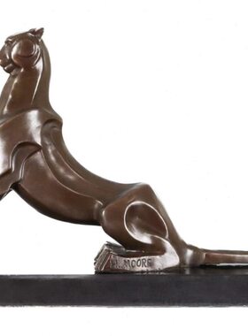 铜雕塑抽象豹子铜像摆件家居装饰品创意礼品客厅玄关书房创意礼品