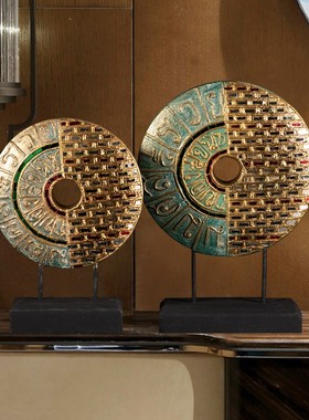 异丽东南亚风格家居泰式工艺品客厅玄关电视柜实木木雕装饰品