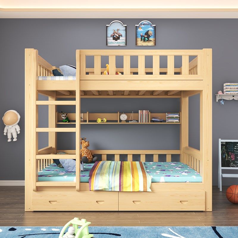 全实木高低床实木子母床小户型层床加粗加厚儿童上下铺床定制,淘宝优惠券,粉丝福利购,淘宝优惠卷