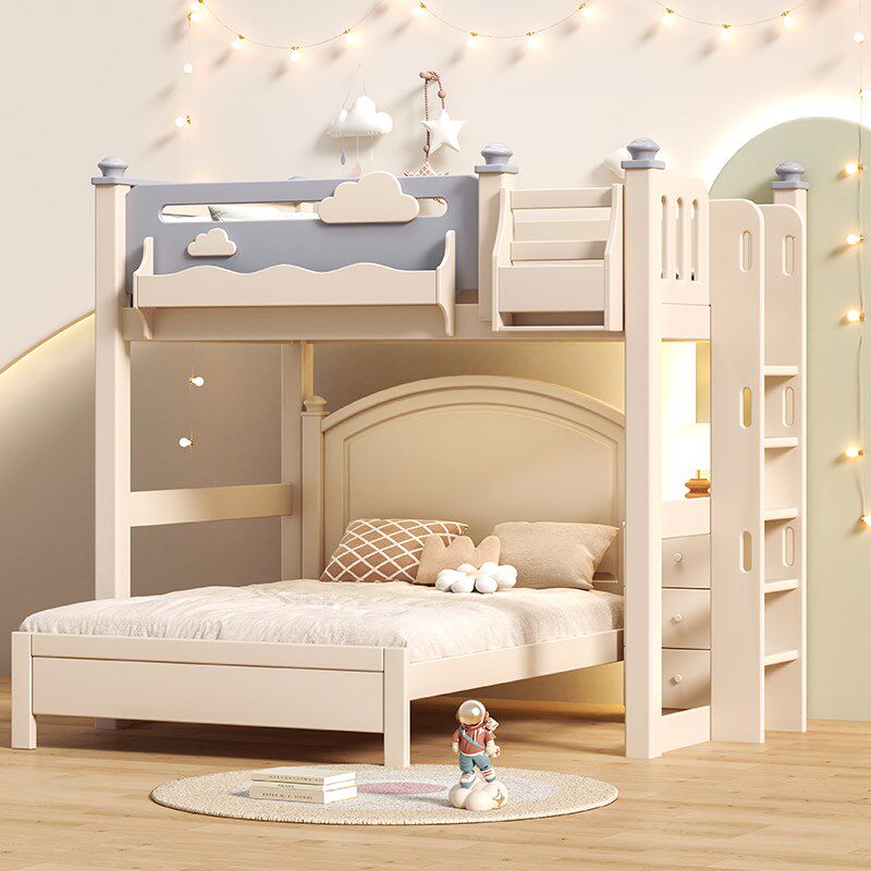 实木高架床上床下空樱桃木儿童高低子母床上下铺层床两层上下床,淘宝优惠券,粉丝福利购,淘宝优惠卷