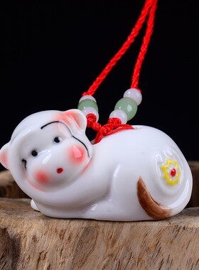 招财猪挂件陶大小号蛇马羊十二生肖鼠牛虎兔龙猴鸡狗猪
