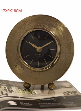 进口黄铜摆件座钟动物酒桶烛台样板间客厅酒柜装饰品家居乔迁礼品