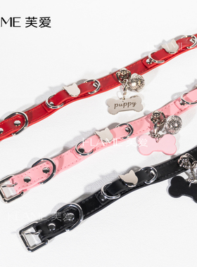 FLAME芙爱*puppy银猫铃铛项圈choker脖圈颈圈女m颈圈配饰定制刻字