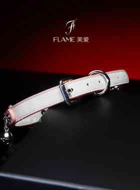 Puppy*蛇皮猫耳项圈女小狗骨头铃铛choker粉色锁骨链蛇皮情侣项链