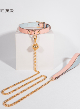 真皮项圈定制刻字皮质哥特风颈圈可调节扣男女choker项链K9牵引链