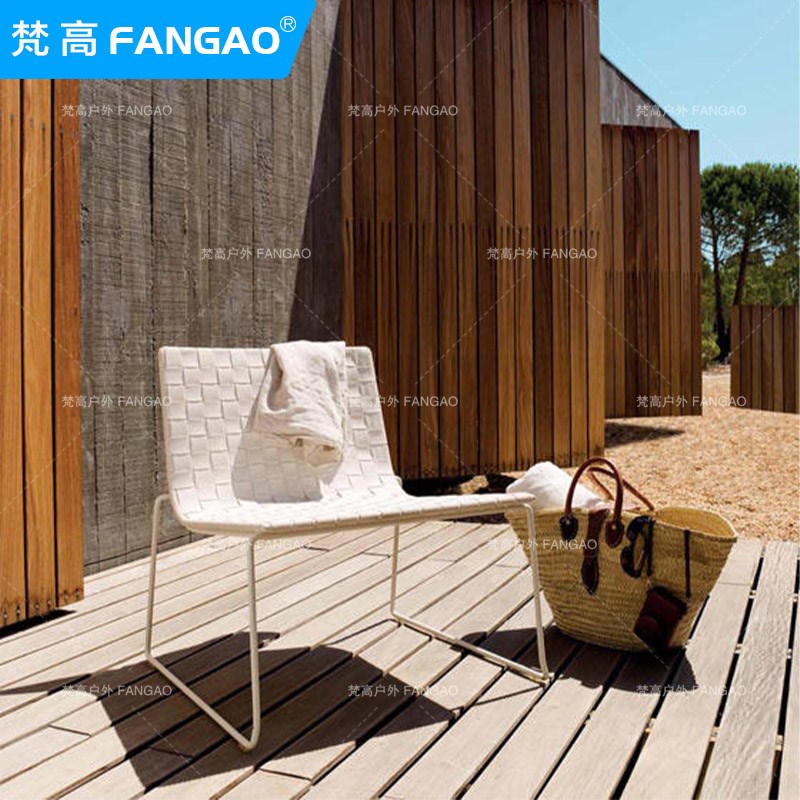 户外编织休闲沙发椅组合吧椅躺床单人椅室外庭院花园别墅酒店北欧 - 图2